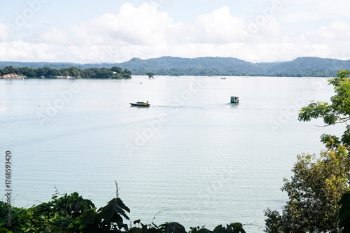 Fishing boat on the lake