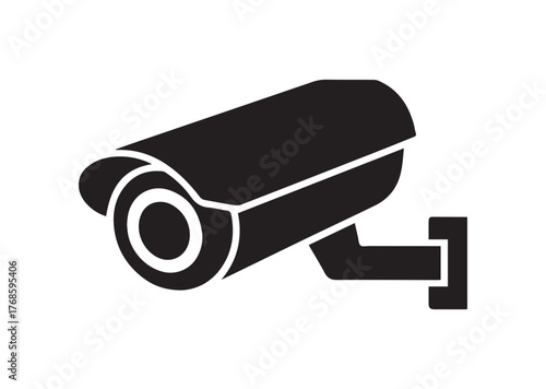 Cctv security camera icon, Cctv security camera Black vector
