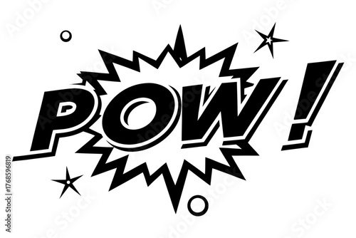 Comic book style pow explosion sound effect