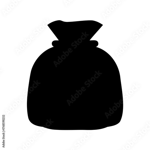 Black silhouette of a sack or bag, likely filled with valuable goods