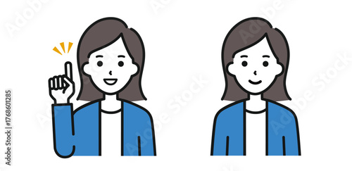 案内するビジネス女性 イラスト