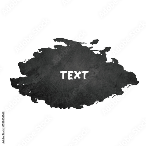 Textured Black Brush Stroke with Placeholder Text