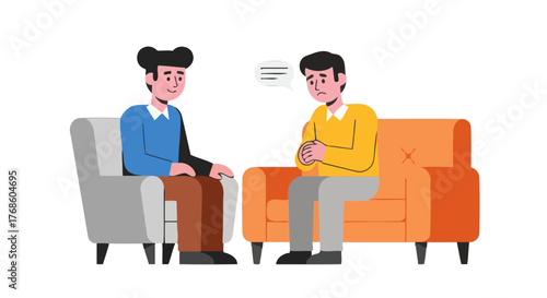 A Therapist And Patient Engage In A Crucial Dialogue Addressing Emotional Struggles