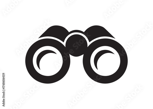 Binoculars icon, Binoculars Black vector