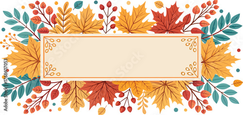 Festive thanksgiving dinner celebration with autumnal elements and elegant typography