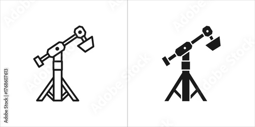 Two views of a connector or plug, one in outline and one in solid black