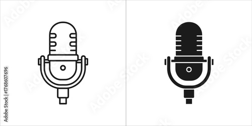 Outline and solid black icon of a power adapter