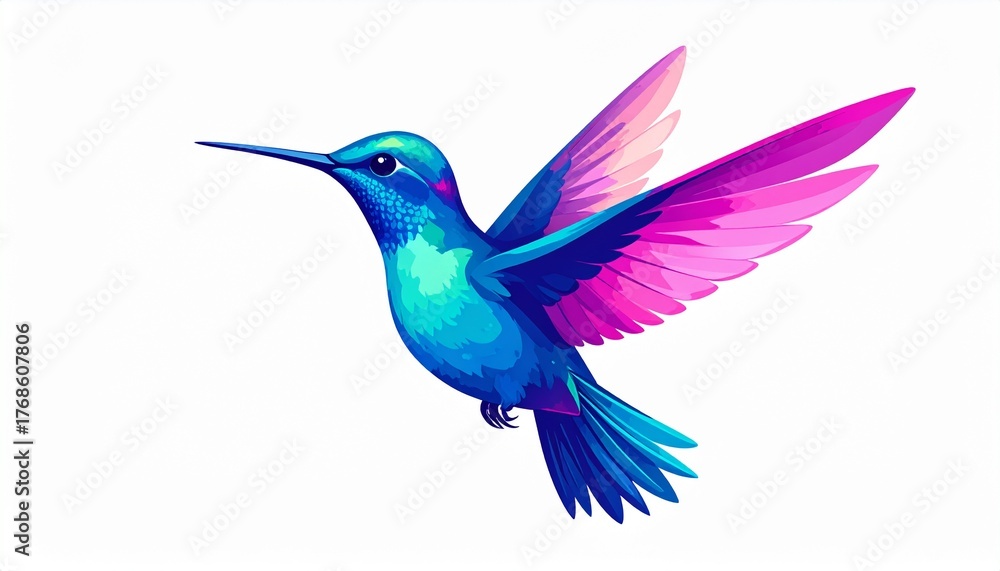Obraz premium Stylized hummingbird icon 