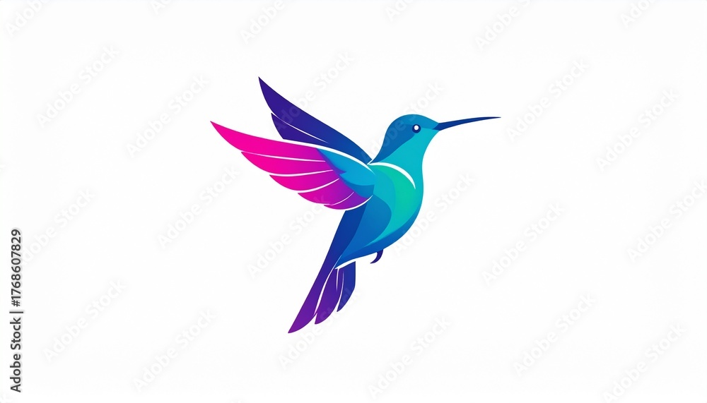 Obraz premium Stylized hummingbird icon 