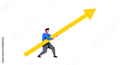 Business Growth: Illustrative Concept Depicting Upward Momentum and Achievement