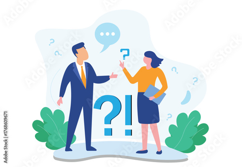 Why choose us? Concept illustration frequently asked questions (FAQ)