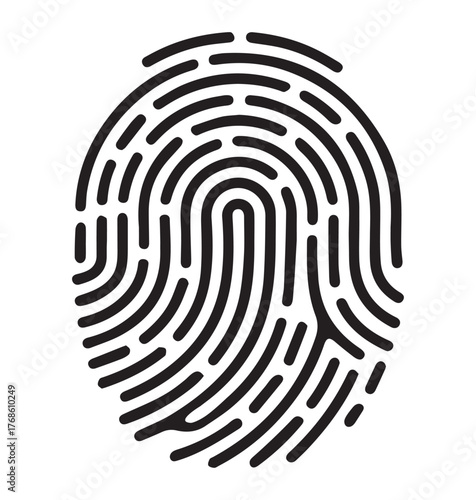 fingerprint icon Signature concept for password encryption, to protect information vector transparent background