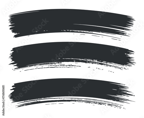 Set of Paint Brush Strokes Vector Illustration Design