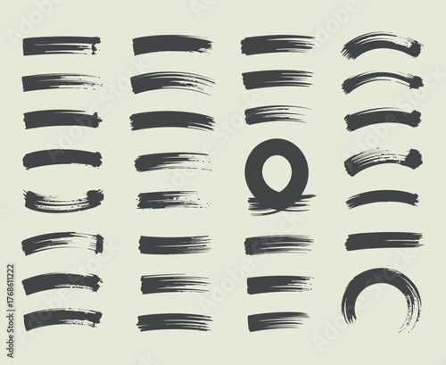 Grunge Brush Strokes Vector: Texture, Paint, Element Collection