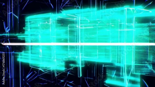 Visualizing Big Data Flow in Digital Network | Cybersecurity Monitoring with Data Streams | Abstract Tech Visualization for Information Systems