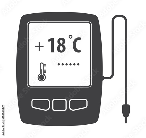 electronic weather thermometer icon