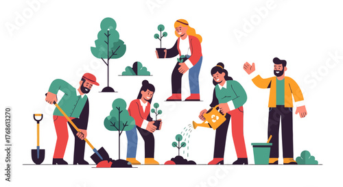 Community Gardening Initiative Showcasing Planting and Environmental Stewardship Efforts