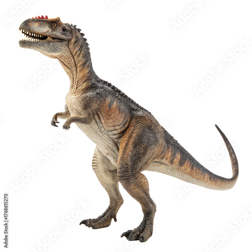 Realistic Dinosaur Illustration on White Background

