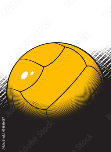Abstract Chairball background design for banner, poster, flyer template. Sport concept.
