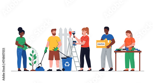 Community Volunteers Engage in Diverse Activities Promoting Ecology and Giving Back