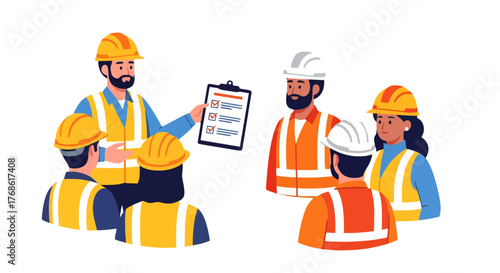 Cooperative Teamwork Presentation Aided By Checklist for Construction Workers Team