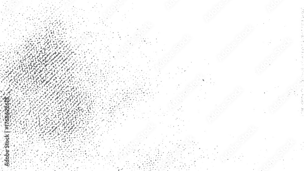 Obraz premium Black particles explosion texture on white background for vintage grunge overlay. Abstract monochrome halftone background with scattered dust and grain pattern. 