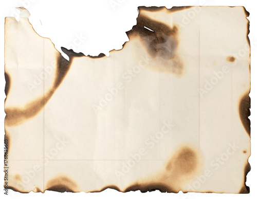 Realistic Burnt Paper with Torn Edges