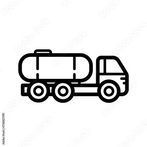 Tank truck -  vector icon