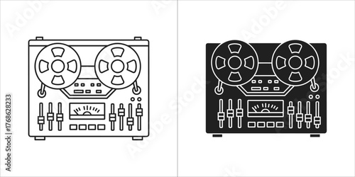 Vintage reel to reel tape recorder