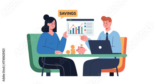 Financial Consultation: Discussing Savings Strategies and Investments with Modern Data Analysis