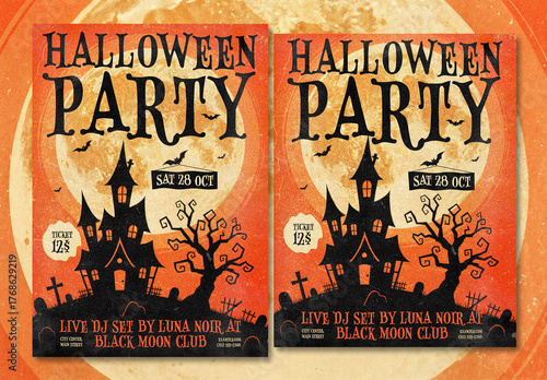 Halloween Moonrise Poster Template