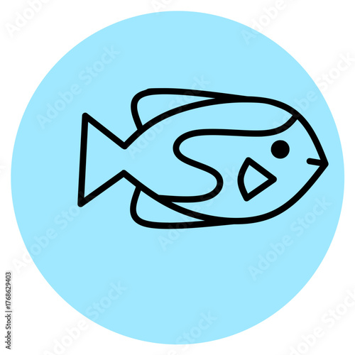 Fish Icon Hand drawn