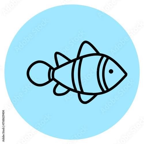 Fish Icon Hand drawn