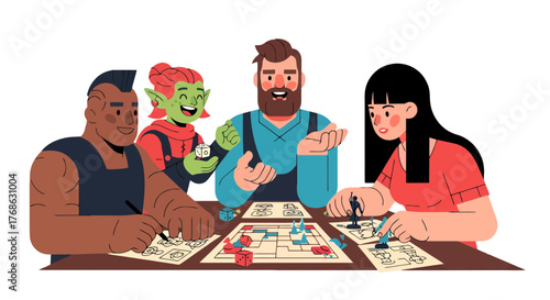 Group Of Friends Enjoying Board Games Together In A Collaborative And Strategic Social Activity
