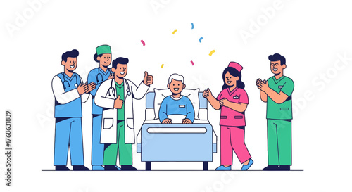 Hospital Team Rejoices After Patient Recovery and Announces Successful Treatment