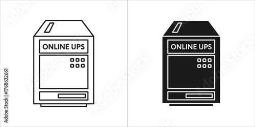 Man in hat and glasses with wifi signal, outline and filled versions