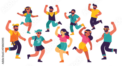 Joyful Group Of People Dancing And Celebrating Events With Joy And Celebration