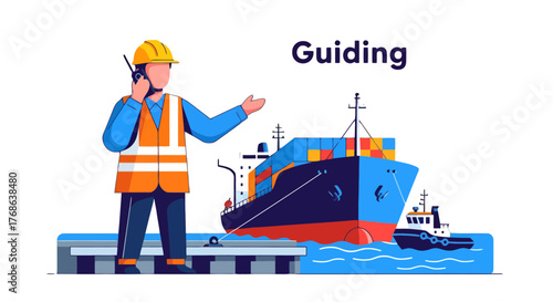 Maritime Industry Operations: Guiding and Logistics Management for Cargo Ships and Global Trade
