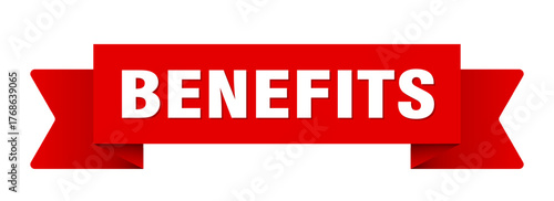 benefits ribbon isolated on transparent background. benefits ribbon