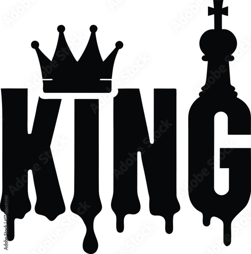 King with Crown and Chess Piece Icon