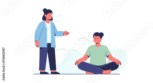 People Practicing Mindfulness and Breathing Exercises in a Peaceful Atmosphere