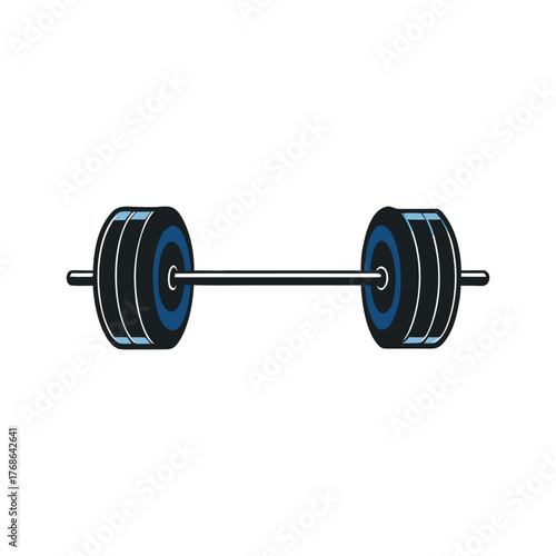 Barbell weightlifting equipment for fitness and strength training exercises gym gear