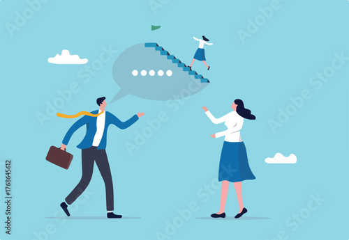 Advisor or consultant give advice to reach business goal, motivate employee to success in work, career development plan concept, businessman manager giving guidance advice for coworker to reach goal.