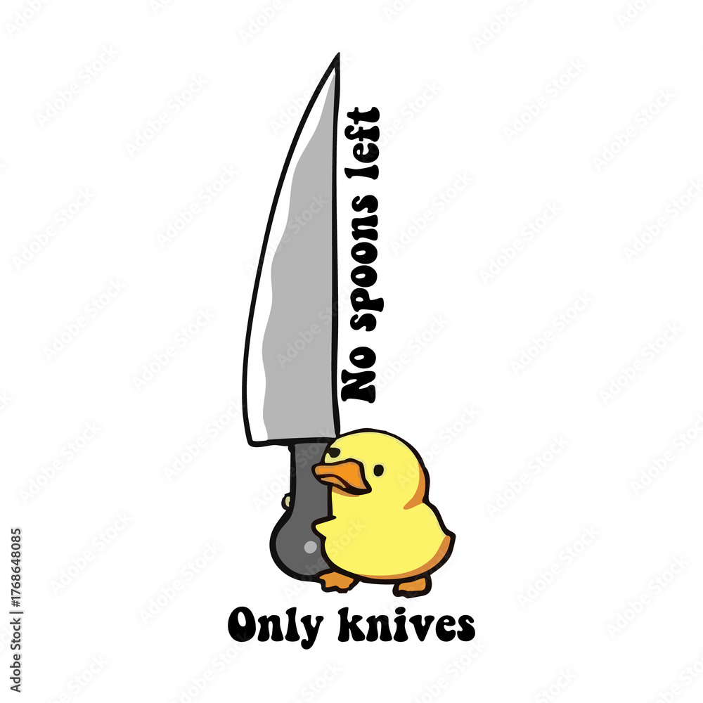 Fototapeta premium no spoons left only knives