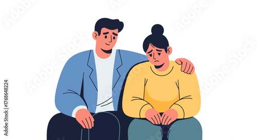 Supporting Friend Offers Comfort During a Difficult Time to Provide Care and Ease Pain