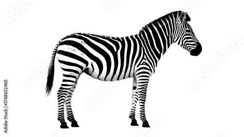 Zebra illustration isolated on white background vector art for wildlife and African safari concepts