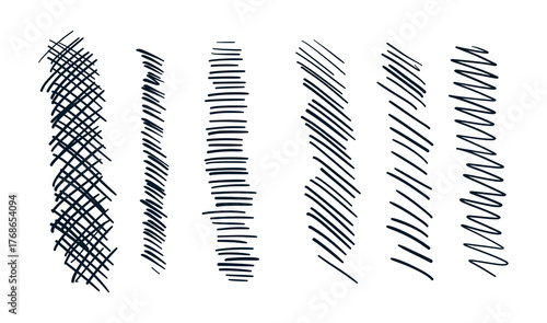 set of abstract pen sribbles