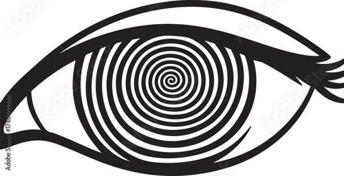 silhouette of cartoon face and big eyes