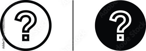 Question Mark Icons: Symbolic representation of inquiry, curiosity, and the search for answers, captured in a clean and modern design. 