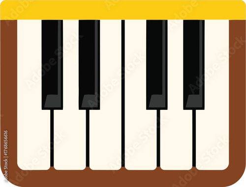 Child's melodic toy piano fun musical instrument for kids vector